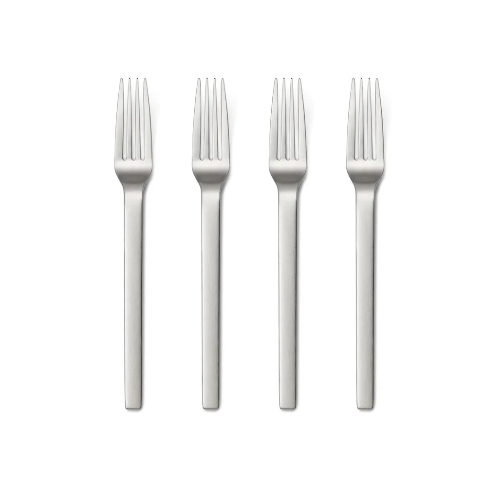 【ZWILLING 德國雙人】Minimale古典工業風餐叉4件組-現代銀(德國雙人牌集團官方直營)