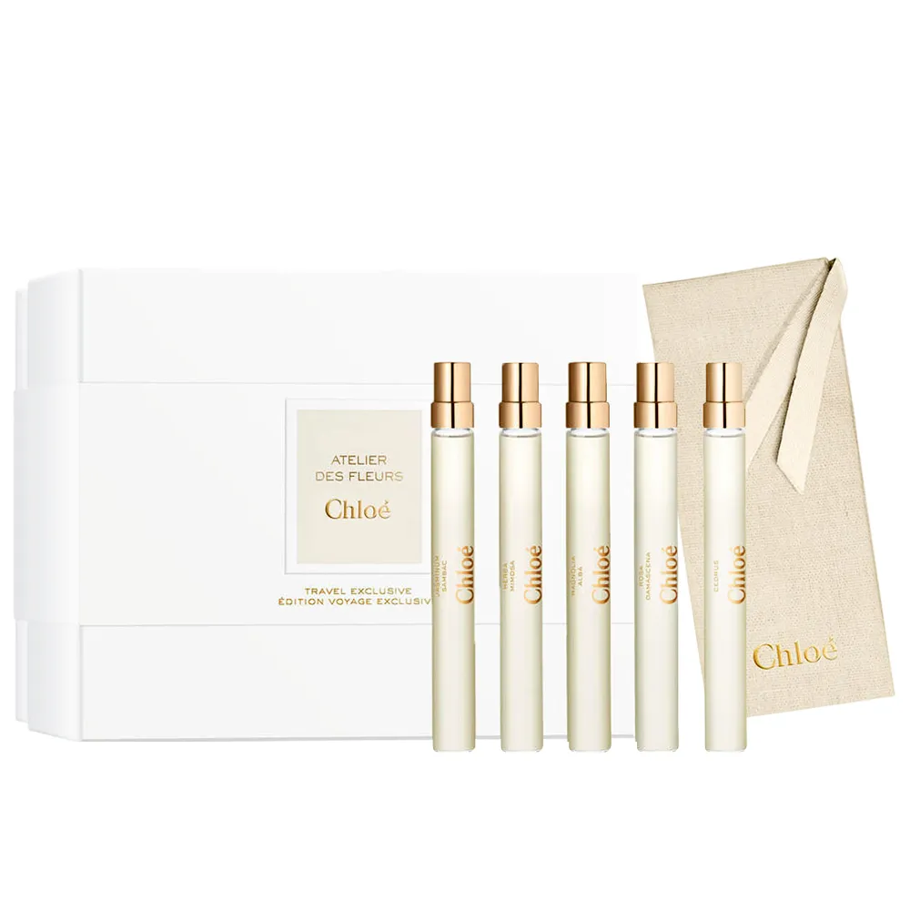 【Chloe’ 蔻依】仙境花園香氛禮盒 5x10ml(煙雨茉莉/淺吻含羞草/木蘭詩語/玫瑰/北國雪松)