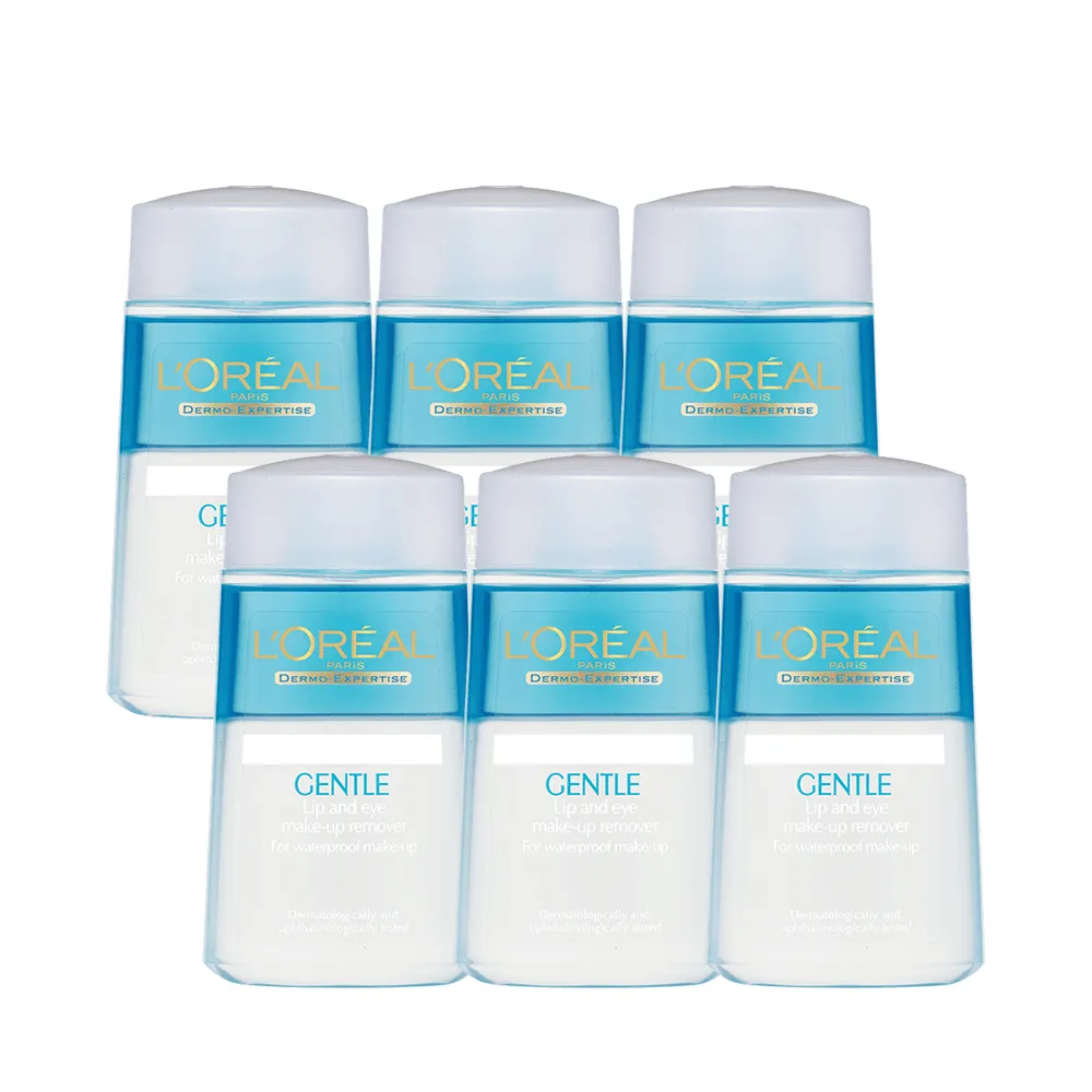 【L’OREAL Paris 巴黎萊雅】溫和眼唇卸妝液125ml_6入組