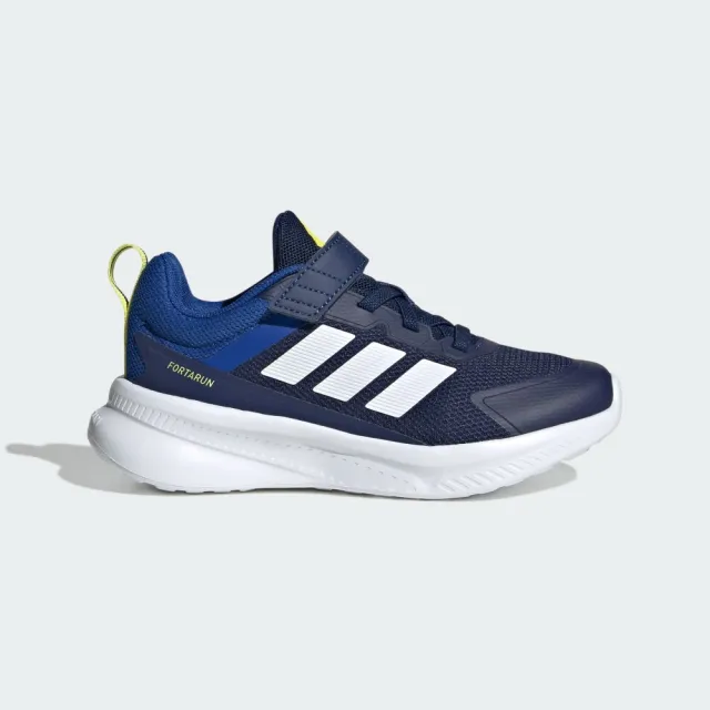 【adidas 愛迪達】運動鞋 童鞋 中童 大童 魔鬼氈 FortaRun 4.0 EL C 藍 KH9114(C5605)