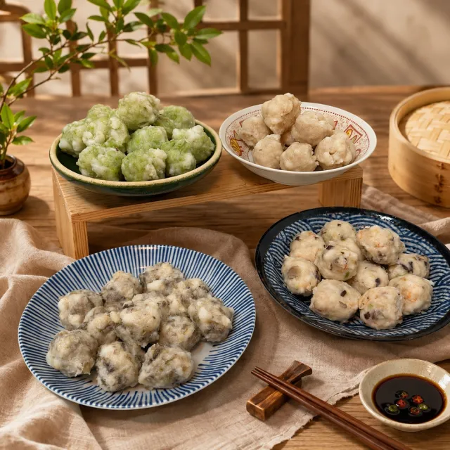 【宏裕行】澎湖手工花枝丸 六包任選組300g-360g/包 (原味/海菜/紫菜/古早味 鍋物 火鍋料 冷凍氣炸)