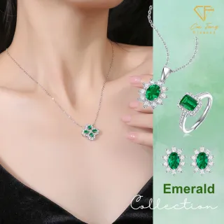 【CF Diamond】｜培育彩寶雙11 1克拉系列(祖母綠 藍寶石 紅寶石 戒指 耳環 項鍊 手鍊 生日 禮物 送禮)