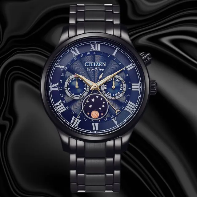 【CITIZEN 星辰】GENTS 光動能 月相盈虧顯示 男錶 手錶 石英錶 雙11 生日 送禮 推薦 禮物 AP1055-87L