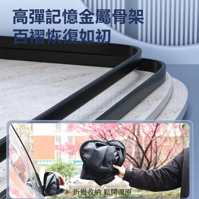 【IDREES 伊德萊斯】汽車遮陽擋 前擋玻璃隔熱防曬遮陽板(可折疊收納 鈦銀 降溫 隔熱擋 遮陽傘 防曬罩 車罩)