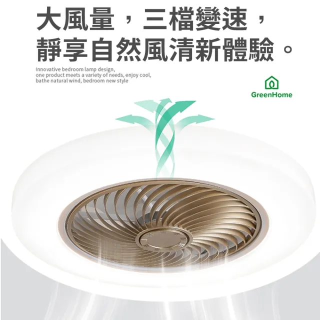 【XINGMU 興沐】隱形風扇燈 DC變頻遙控吸頂吊扇燈 客廳臥室適用