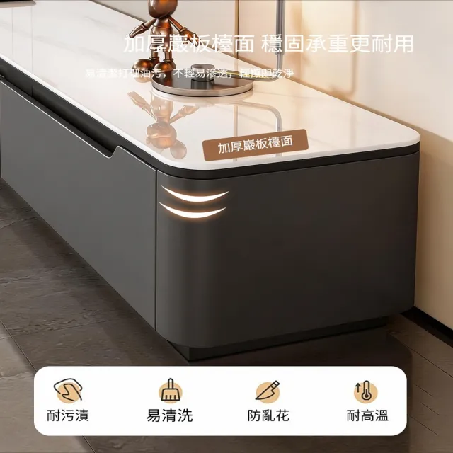 【Quality 聚家】電視櫃 TV櫃 收納櫃 客廳長櫃 儲物櫃 置物櫃 1.8米長/耐刮耐磨/分區儲物/強悍承重