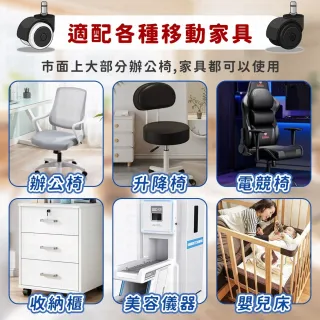 【愛Phone】PU輪 辦公椅輪子 煞車輪 靜音輪 電腦椅輪子 塑膠輪 推車輪 萬向滾輪 黏貼式萬向滑輪 滑輪 腳輪