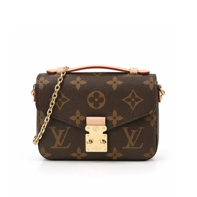 【Louis Vuitton 路易威登】M81267 Micro Metis 經典Monogram鍊帶郵差包(棕色)