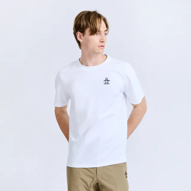 【Munsingwear】企鵝牌 男款白色 夏日印花配色大企鵝短袖T恤 MGXL2504