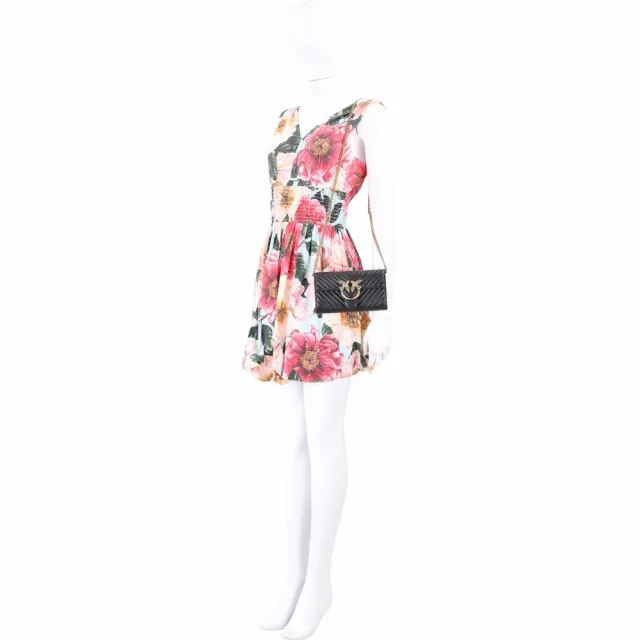 【PINKO】Love One Birds 燕子銅釦 牛皮鍊帶長 斜背包(多色 義大利精品)