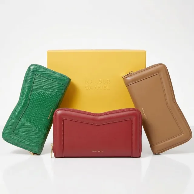 【MANSUR GAVRIEL】M型框架牛皮拉鍊長夾(多色可選 紐約輕奢品牌 小眾精品)