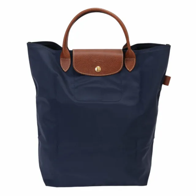 【LONGCHAMP】LE PLIAGE 尼龍直式手提/側肩包(海軍藍)