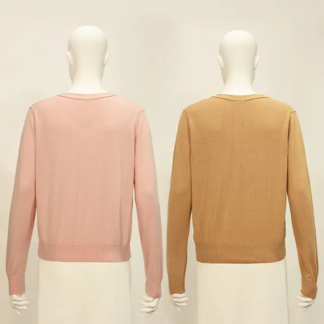 【ILEY 伊蕾】簡約V領羊毛針織上衣(兩色；M-XL；1254515011)