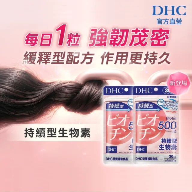 【DHC】持續型生物素30日份 2入組(30粒/包 有助於增進皮膚和黏膜的健康/幫助強韌茂密)