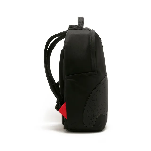 【SPRAYGROUND】簡約低調素色鋸齒鯊大容量後背包(黑色)