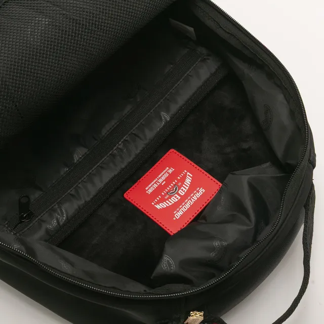 【SPRAYGROUND】簡約低調素色鋸齒鯊大容量後背包(黑色)