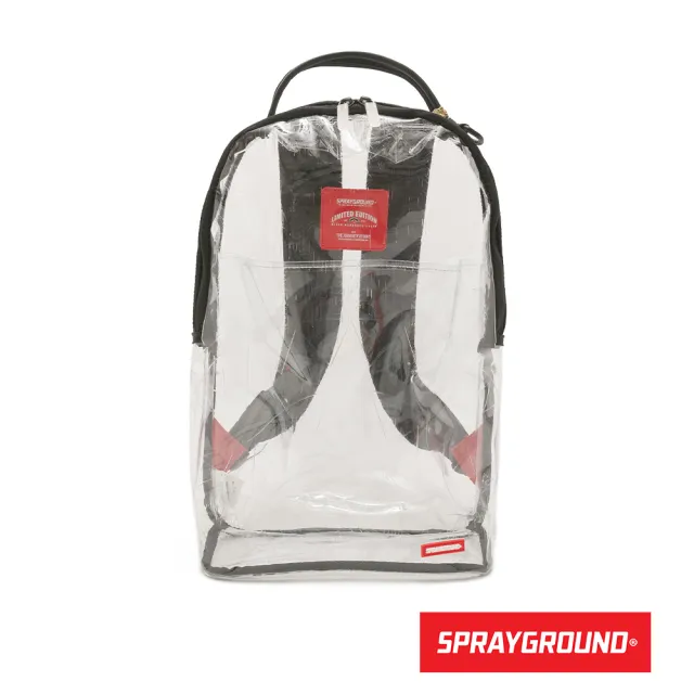 【SPRAYGROUND】滿板壓紋鋸齒鯊大容量後背包(黑色)