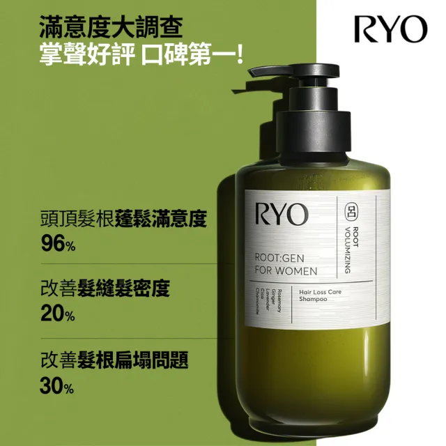 【RYO 呂】官方直營 ROOTGEN強韌蘊髮洗髮精/護髮膜 515ml(男性專用/女性專用/零油感平衡控油)