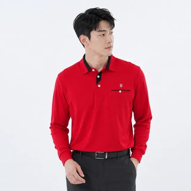 【遊遍天下】MIT台灣製男女款抗UV吸濕排汗長袖POLO衫(M-5L 大尺碼)