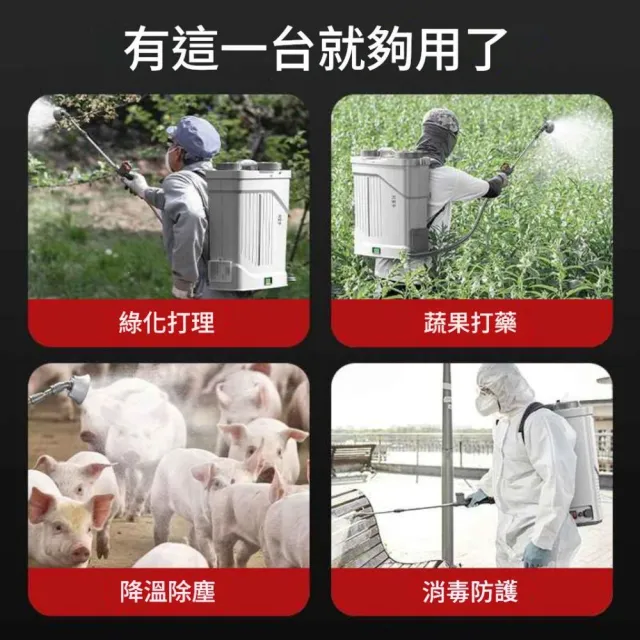 【森森機具】電動噴霧器 鋰電噴霧器 20L大容量背負式噴霧器 打藥機 噴霧器 農藥噴霧桶 帶電量顯示