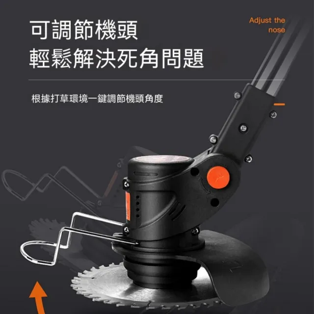 【艾嘉圖】割草機 小型家用除草機 鋰電草坪修剪機 手推式電動割草機 多功能打草機 充電式草坪機