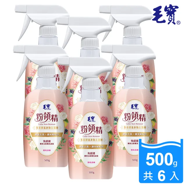 【毛寶】粉領精-多重酵素衣物去漬劑-SOUSOU(500gX6入)