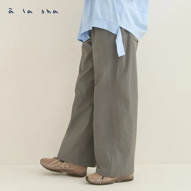【a la sha】造型繡花口袋工裝褲