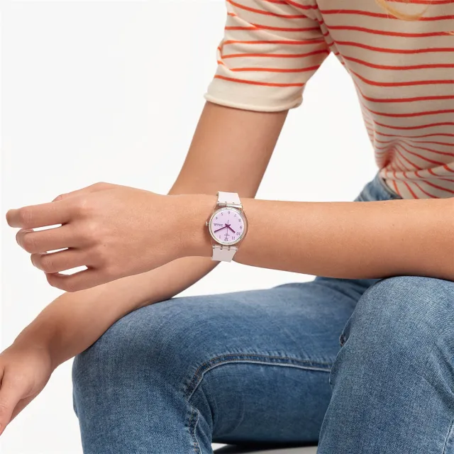 【SWATCH】ULTRAROSE 經典手錶/太陽光譜折射錶盤/男錶/女錶/瑞士製造 GE714 (34mm)