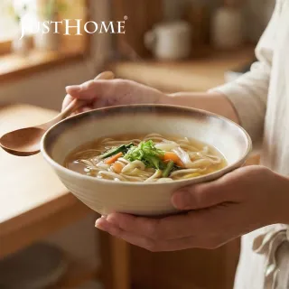 【Just Home】日式漸層陶瓷8吋麵碗850ml(可微波 湯碗 碗 麵碗 拉麵碗 碗公 泡麵碗)