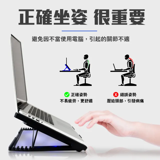 【PC Park】H5 筆記型散熱座 電腦散熱 適用14~15.6吋 USB供電