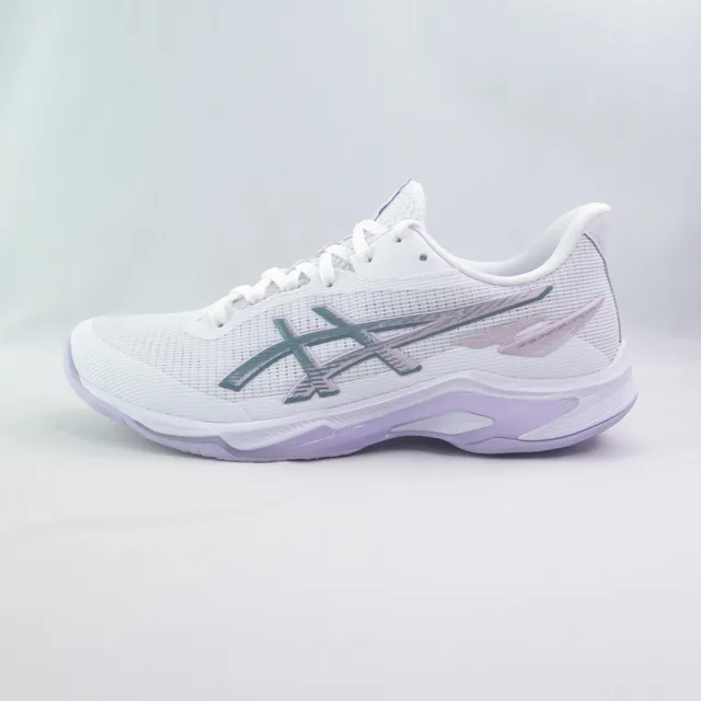 【asics 亞瑟士】NETBURNER BALLISTIC FF 4 男女排羽球鞋 (1053A070106白x粉紫)