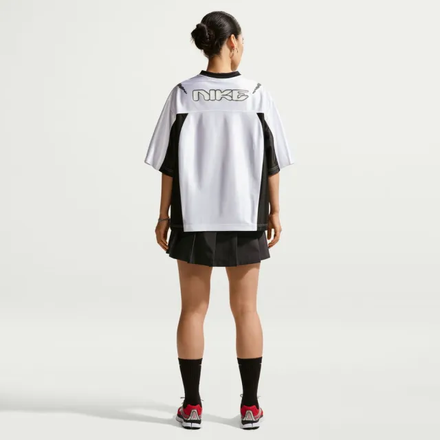 【NIKE 耐吉】背心上衣 女 AS W NK STREET GFX JERSEY 運動 休閒 寬鬆 白 黑 (IQ6138101)