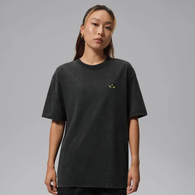 【NIKE 耐吉】短袖上衣 女 AS W J SS OS GFX TEE 喬丹 運動 休閒 寬鬆 短T 灰黑 (IW1900010)