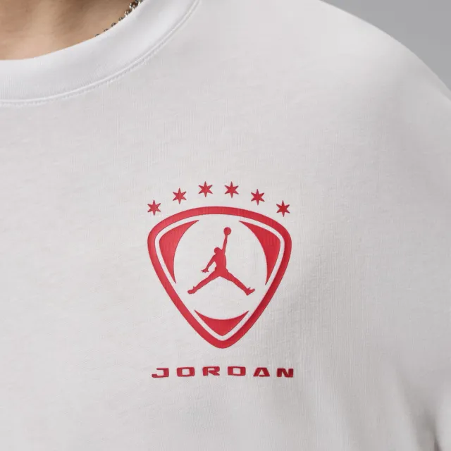 【NIKE 耐吉】短袖上衣 男 AS M J BRK FC OVSZ GFX SS CRW 喬丹 運動 休閒 短T 白 (IO0011100)