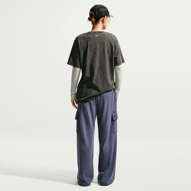 【NIKE 耐吉】短袖上衣 女 T恤 寬鬆 復古水洗 AS W NSW RETRO FLAIR TEE 灰 IW1198-060