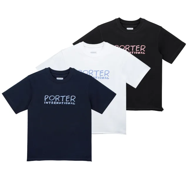 【PORTER INTERNATIONAL】條紋Logo 棉Tee(三色任選)