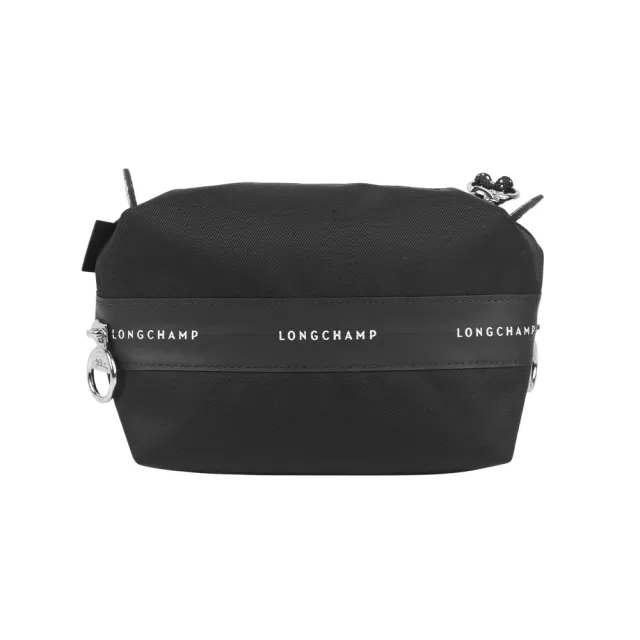 【LONGCHAMP】Le Pliage Energy XS 雙拉鍊帆布斜背包(黑色)