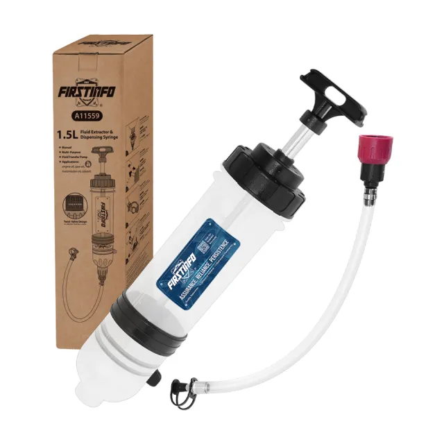 【良匠工具】1.5L針筒式抽取器 煞車油 機油 齒輪油 變速箱油 手拉式吸加油槍 抽油換油必備