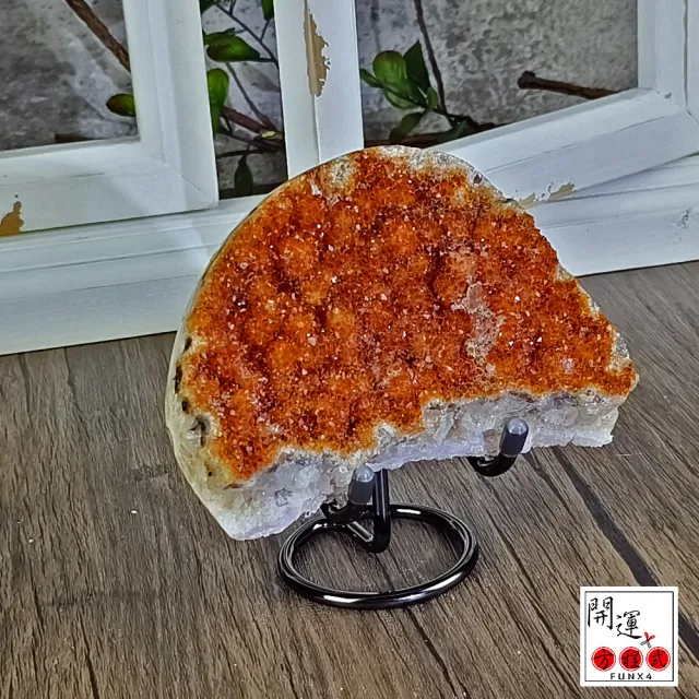 【開運方程式】黃水晶鎮頂級酒箔黃稀有綿花球晶AGU769(642g招財開運擺飾紫晶洞)