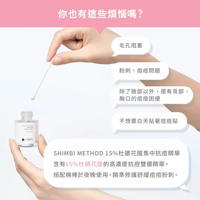 【SHIMBI METHOD 審美之選】15%杜鵑花酸集中抗痘精華2入