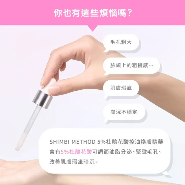 【SHIMBI METHOD 審美之選】5%杜鵑花酸控油煥膚精華2入 雙11限定