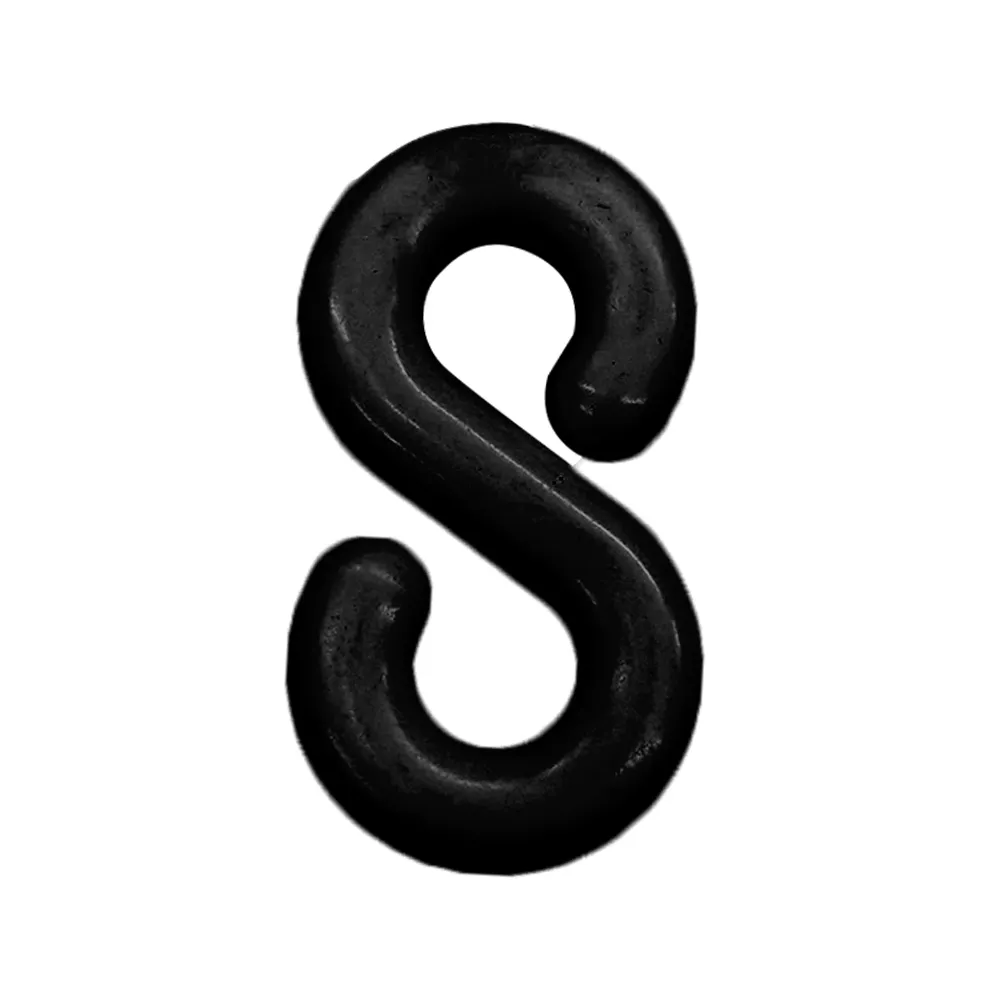 【精準科技】塑膠鏈條S掛鉤 黑色 工程塑膠 S型掛鉤 搭配鍊條使用 三角錐鏈條 S扣環 快速連結環(550-PCSB)