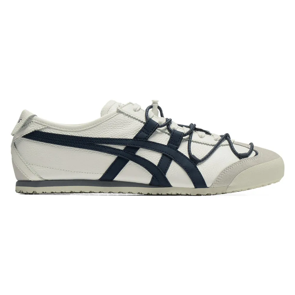 懋懋商品 Onitsuka Tiger】鬼塚虎-白底墨藍虎爪紋MEXICO 66 VINY(1183C577-100
