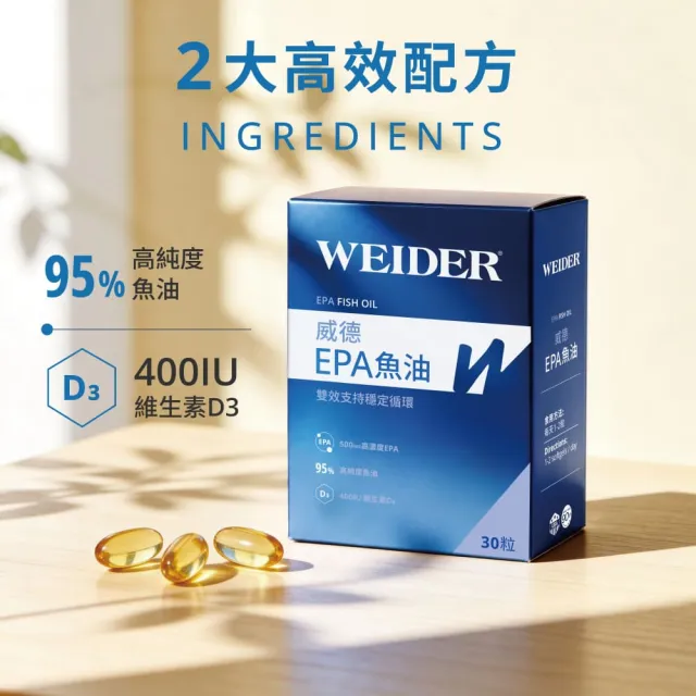 【WEIDER 威德】EPA魚油95% 30粒/盒