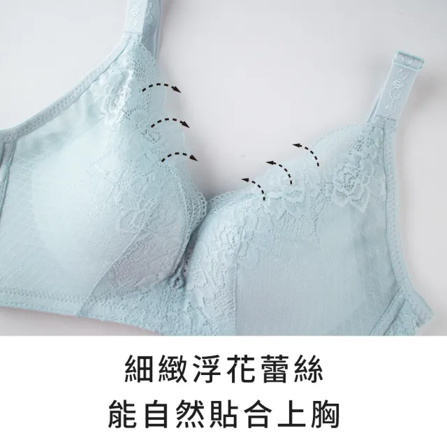 【玉如阿姨】爆乳無雙內衣。無鋼圈也能自然爆乳 台灣製※0530淺綠(B.C.D罩 無鋼圈 舒適 低脊心 機能)
