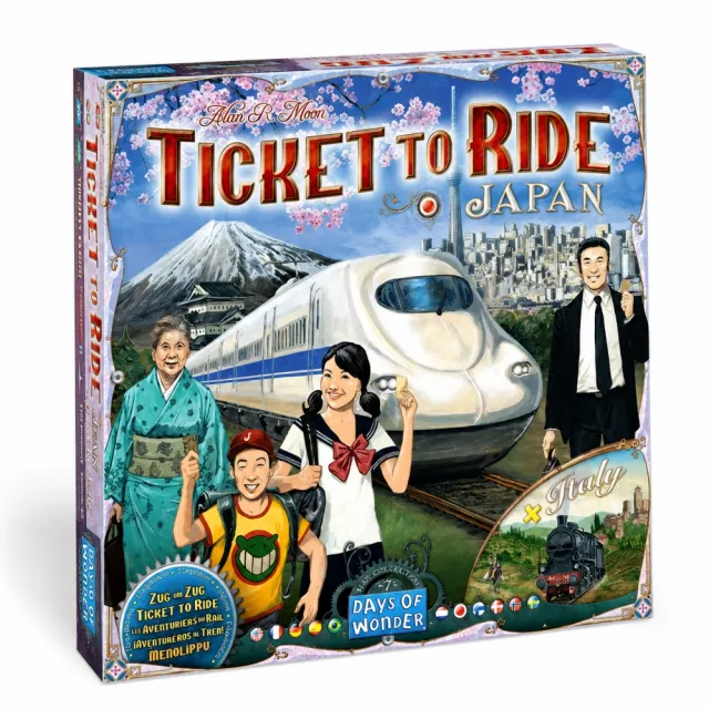 【Asmodee 艾賜魔袋】鐵道任務 地圖擴充:日本&義大利 英文版 ( 擴充地圖 需搭主遊戲 8歲以上 家庭桌遊 )