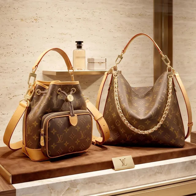 【Louis Vuitton 路易威登】LV M27825/M14017 經典老花帆布手提 肩斜背包 水桶包(2款可選)
