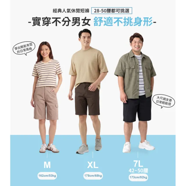 【JU SHOP】男女多口袋休閒短褲 五分休閒褲 2款(工作褲 工裝褲 加大尺碼 下著 商務 高純棉 工裝短褲)