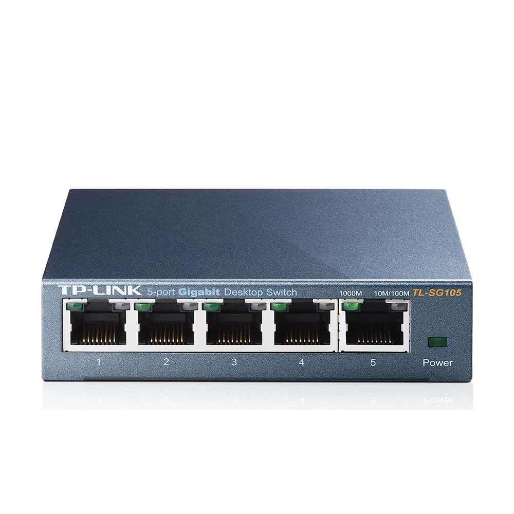 TP-Link】5埠Gigabit 桌上型10/100/1000Mbps 專業級乙太網路交換器隨插