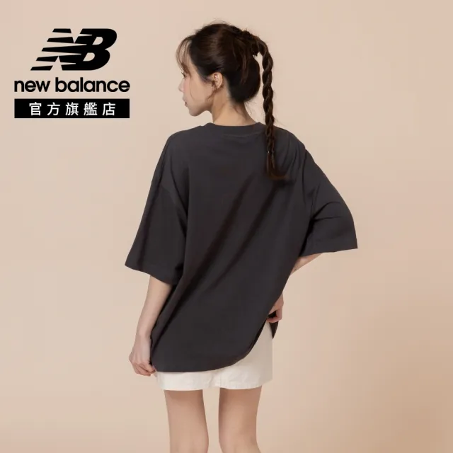【NEW BALANCE】NB 復古Logo短袖上衣_女性_燕麥杏/黑灰_WT6297MKBLK_WT6297MKLIT(美版 版型偏大)